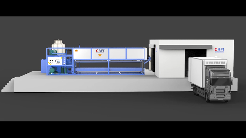 Льдогенератор блочного льда с прямым охлаждением