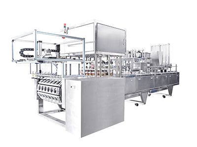 Линия фасовки и упаковки кубиков льда в стаканчики