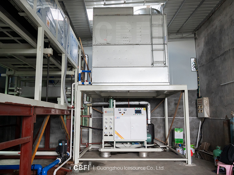 10-тонная машина для производства льда с прямым охлаждением для клиента из Хуэйчжоу в 2021 году